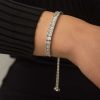 Gümüş Baget Taşlı Asansör Bileklik - Görsel 2