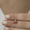 Gümüş Rose Kiraz Figürlü Meyve Kolye - Görsel 3