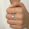 Gümüş Rose Minimal Kelebek Bayan Kolye - Görsel 5