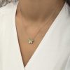 Gümüş Rose Minimal Kelebek Bayan Kolye - Görsel 4
