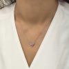 Gümüş Rose Minimal Kelebek Bayan Kolye - Görsel 3