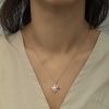 Gümüş Rose Mix Taşlı Umut Çiçeği Kolye - Görsel 2