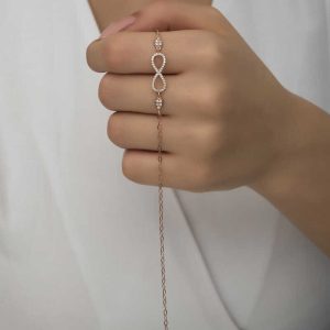 Alternative view of Gümüş Rose Sonsuzluk Kadın Bileklik