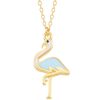 Gümüş Gold Flamingo Kadın Kolye - Görsel 2