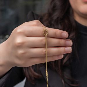 Alternative view of Gümüş Gold Aşk Düğüm Kadın Bileklik