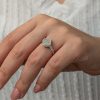 Gümüş Kare Zirkon Taşlı Kadın Yüzük - Görsel 4