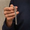 Gümüş Oksitli Toplu Erkek Bileklik - Görsel 3