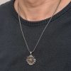 Gümüş Oksitli Pusula Erkek Kolye - Görsel 5